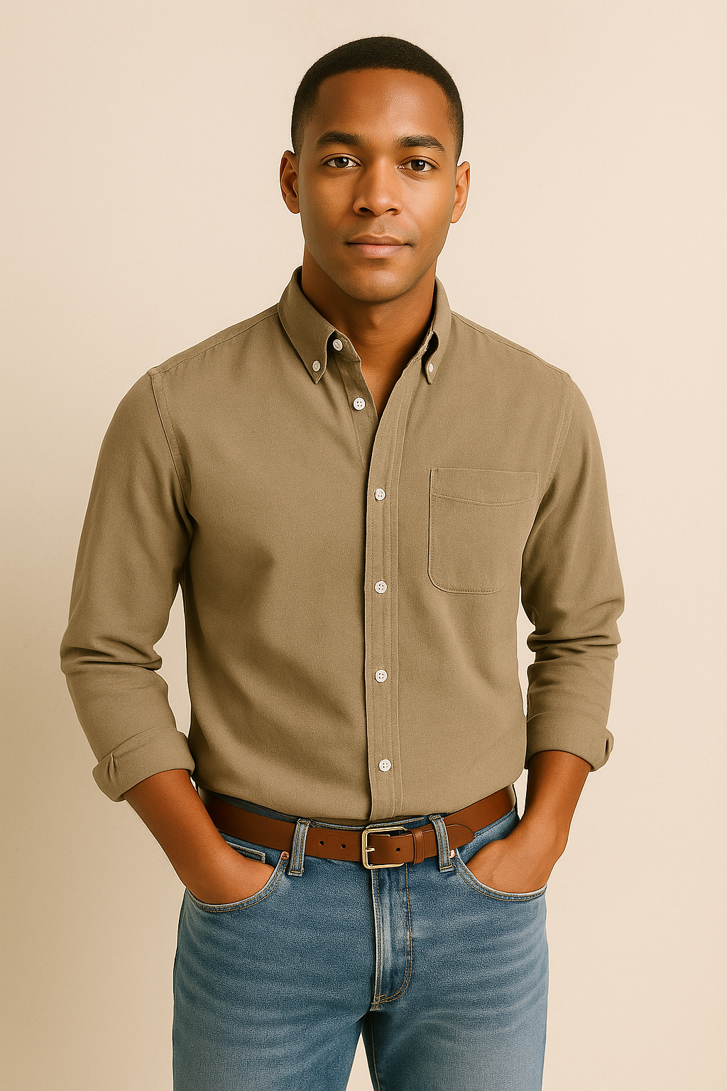 Herren Langarmhemd | Klassisches Baumwollhemd im Business- & Freizeitstil