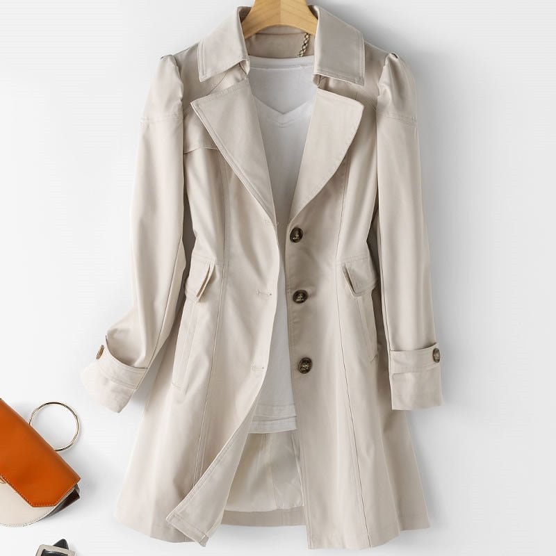 Trenchcoat Damen | Elegante Übergangsjacke für Alltag & Büro | Clara