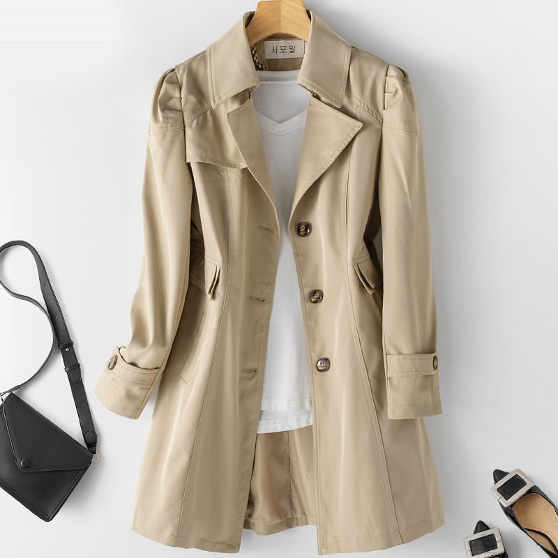 Trenchcoat Damen | Elegante Übergangsjacke für Alltag & Büro | Clara