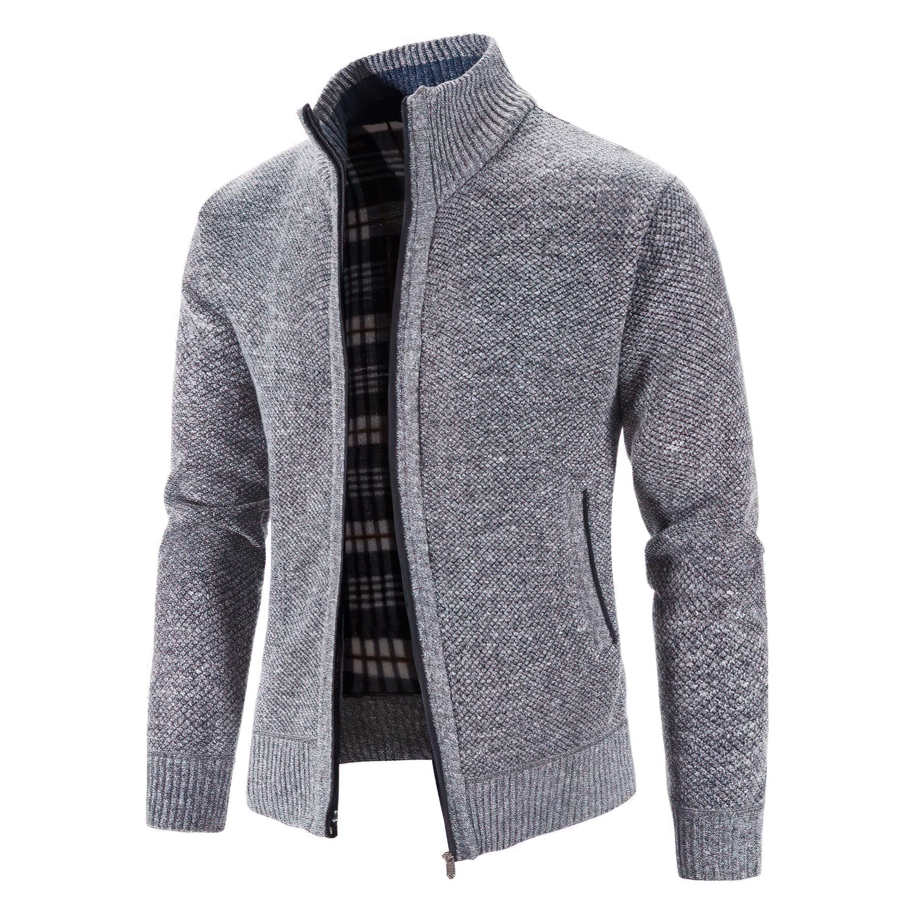 Herren Strickjacke mit Reißverschluss – Modernes Design