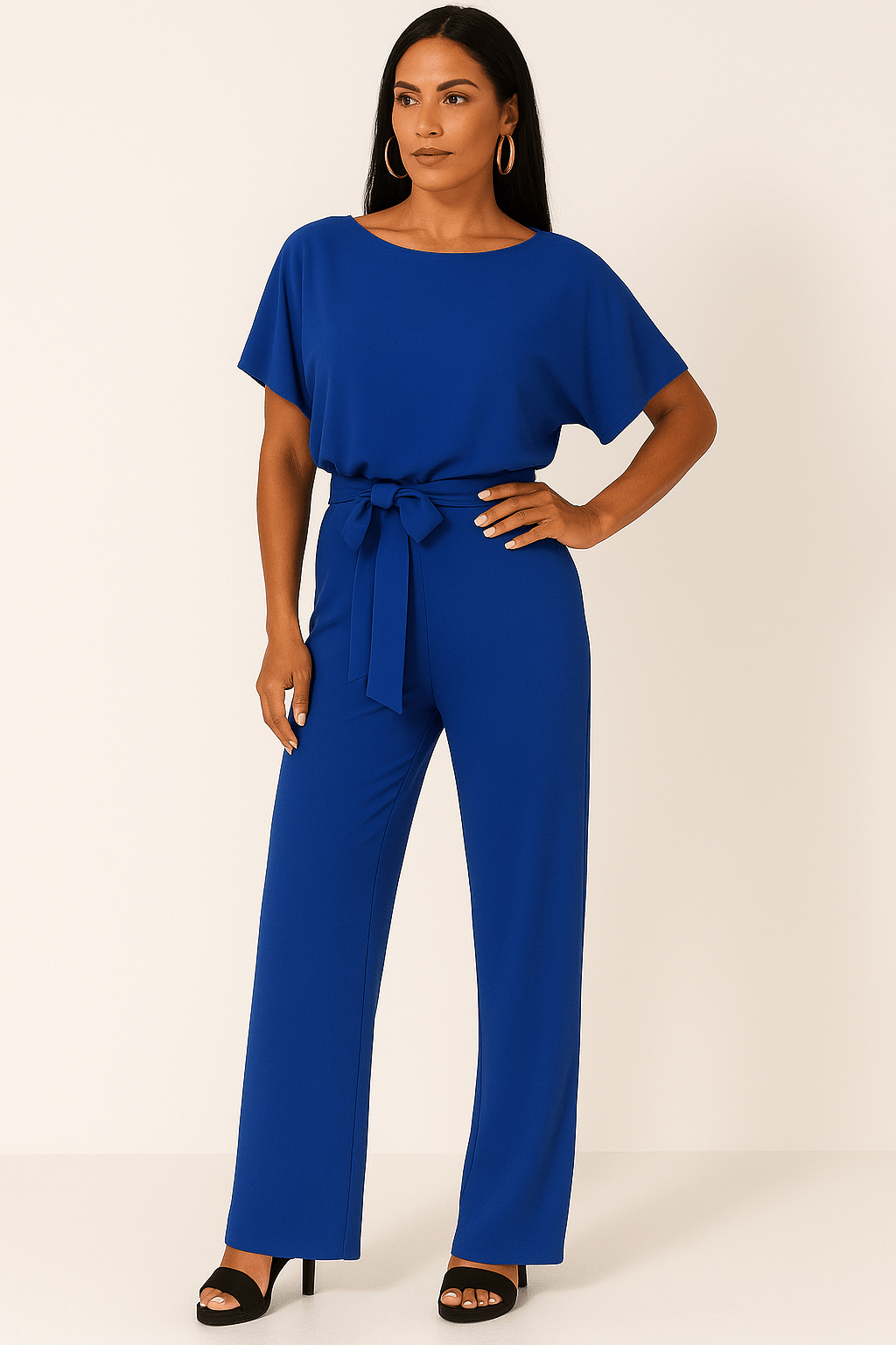 Ella Eleganter Damen Jumpsuit mit Gürtel