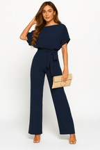 Ella Eleganter Damen Jumpsuit mit Gürtel