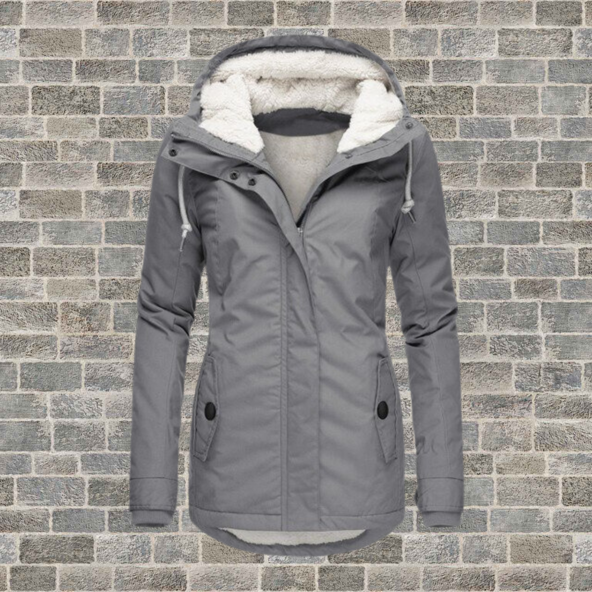 Gefütterter Wintermantel Damen | Kapuzenjacke Warm & Winddicht | Leonie