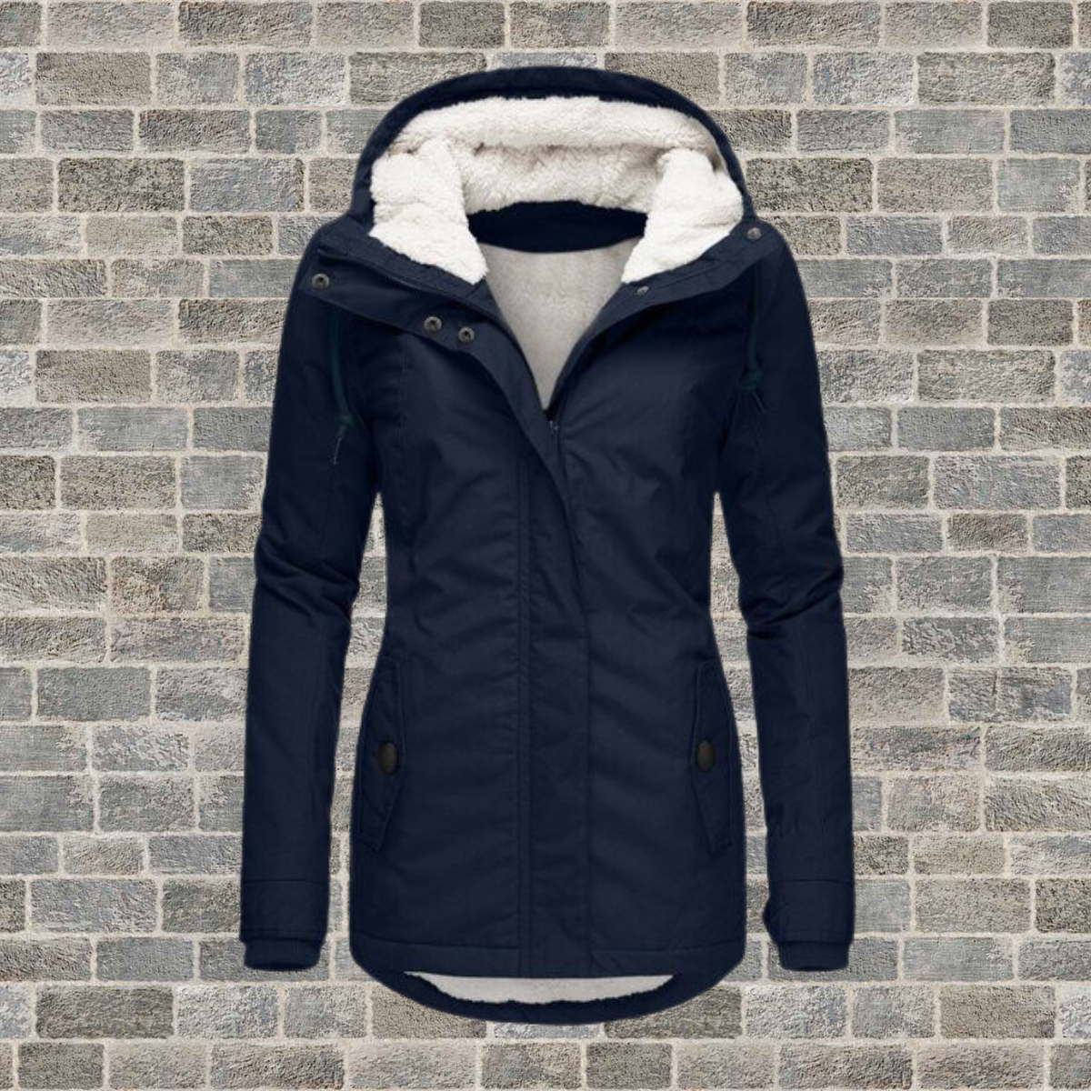 Gefütterter Wintermantel Damen | Kapuzenjacke Warm & Winddicht | Leonie