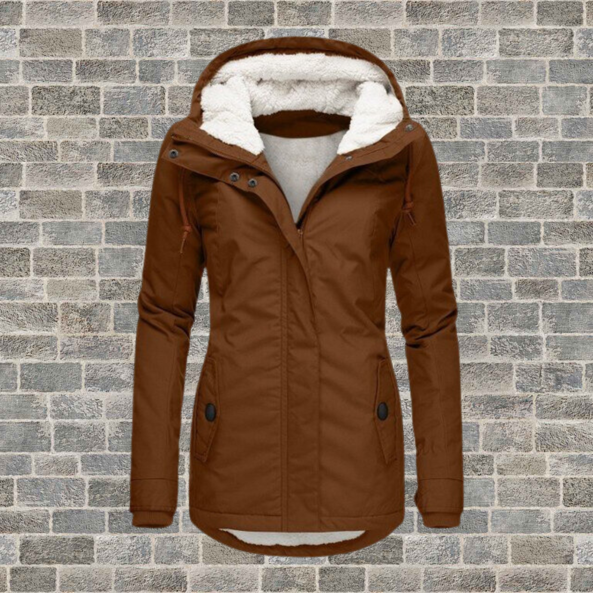 Gefütterter Wintermantel Damen | Kapuzenjacke Warm & Winddicht | Leonie