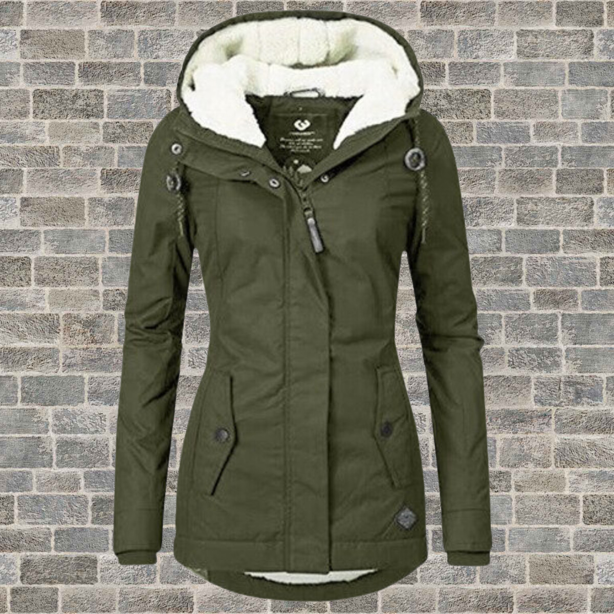 Gefütterter Wintermantel Damen | Kapuzenjacke Warm & Winddicht | Leonie
