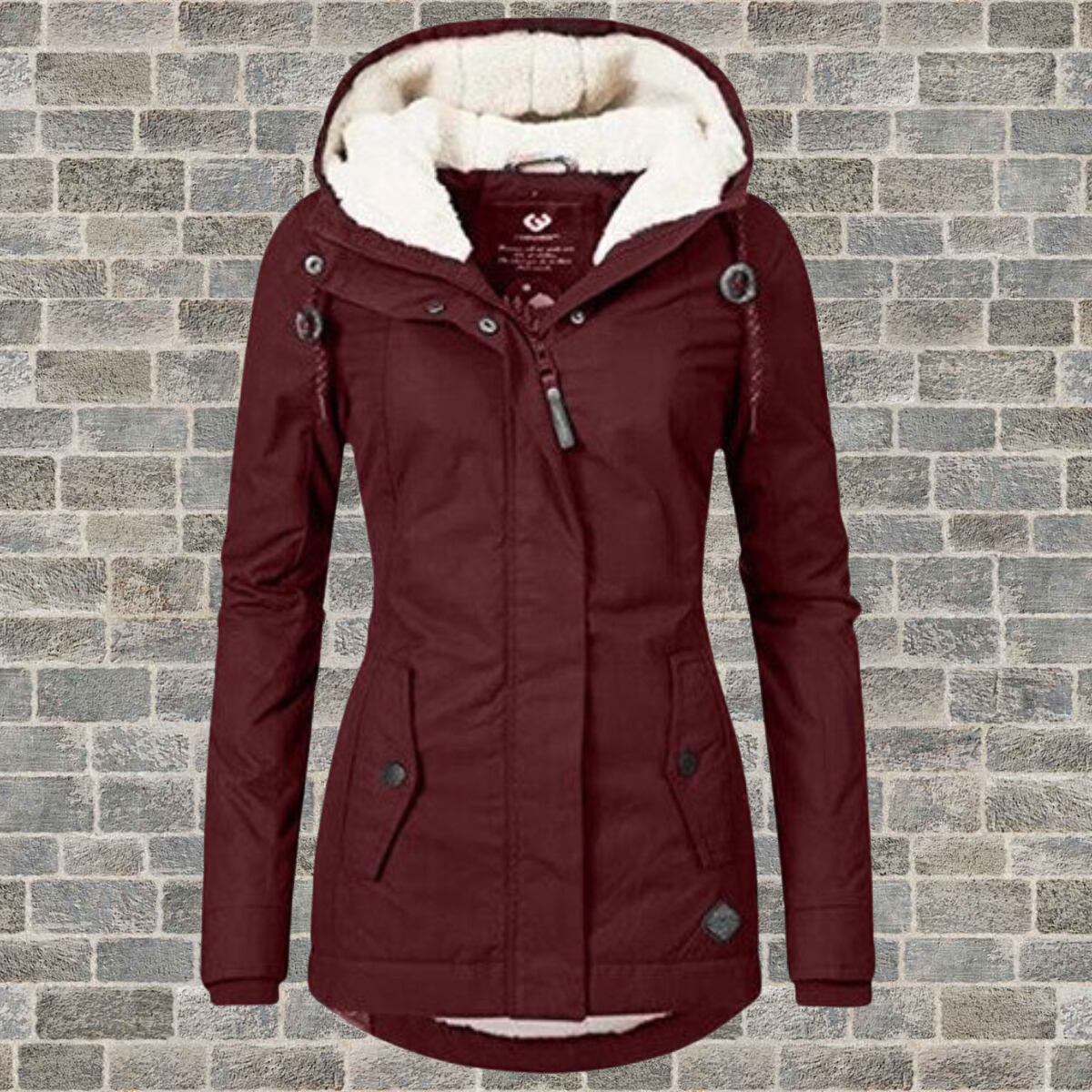 Gefütterter Wintermantel Damen | Kapuzenjacke Warm & Winddicht | Leonie