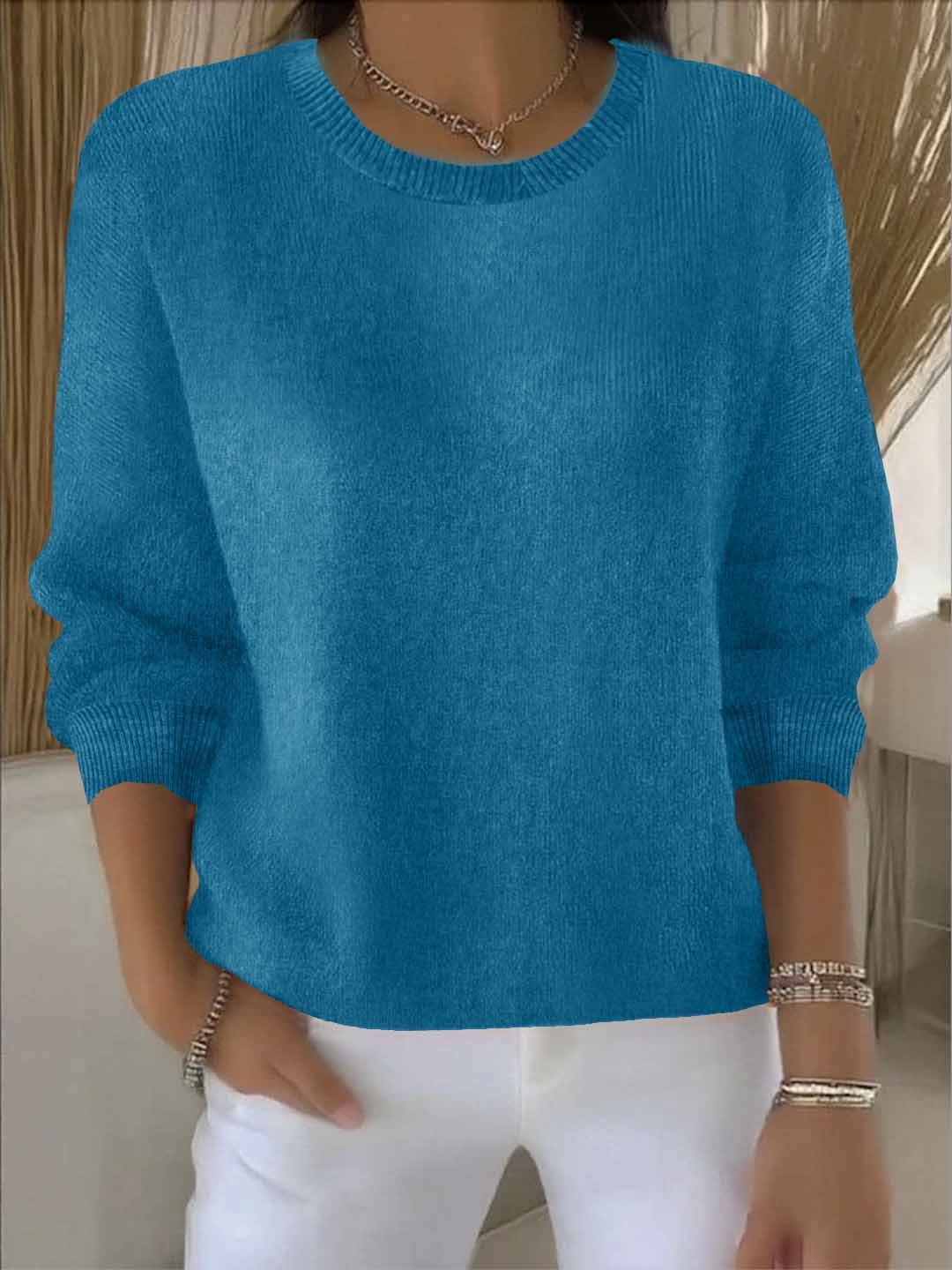 Dahlia | Damen Strickpullover mit Rundhals