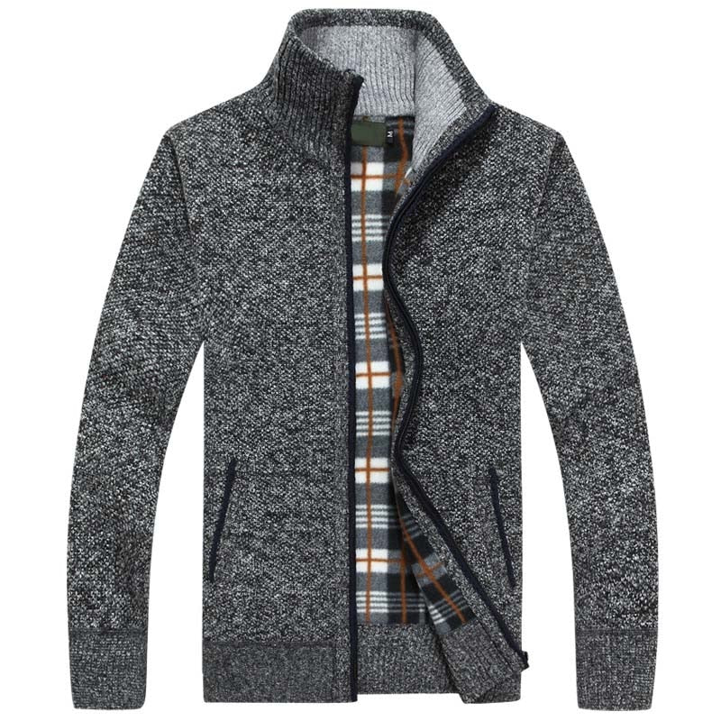 Herren Strickjacke mit Reißverschluss – Gefüttert