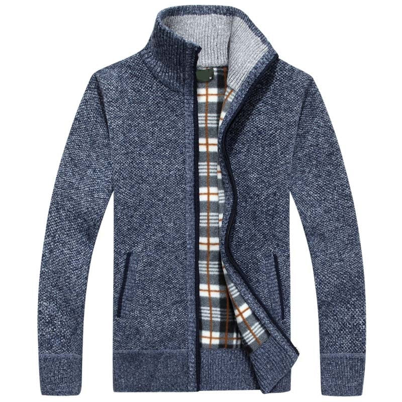 Herren Strickjacke mit Reißverschluss – Gefüttert