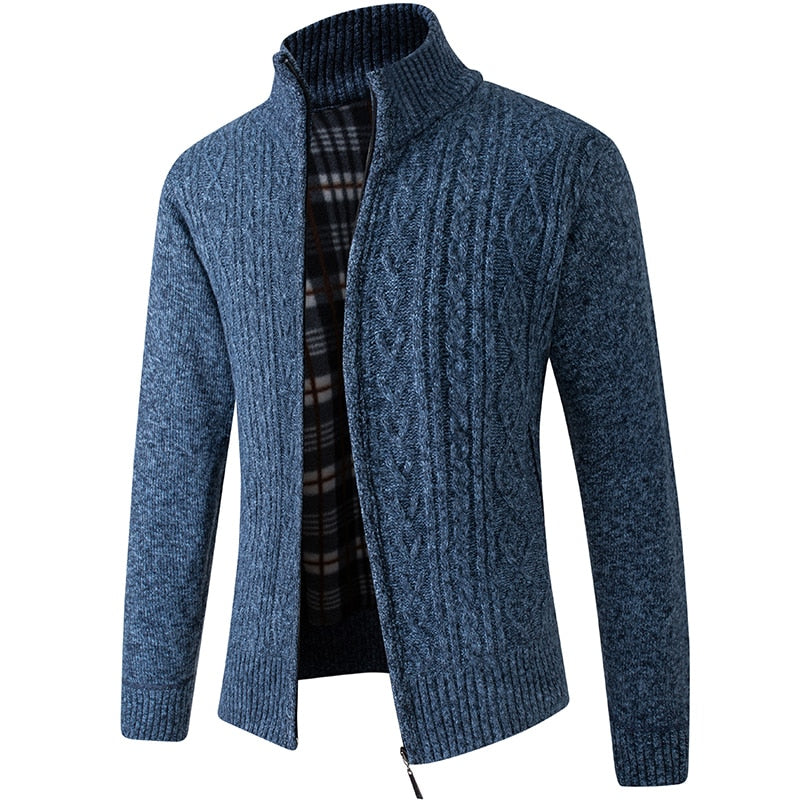 Herren Strickjacke mit Reißverschluss – Gefüttert