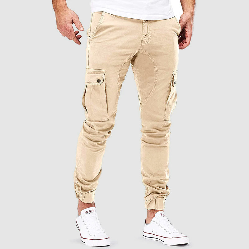 Schmale Herren Cargo Chino Hosen