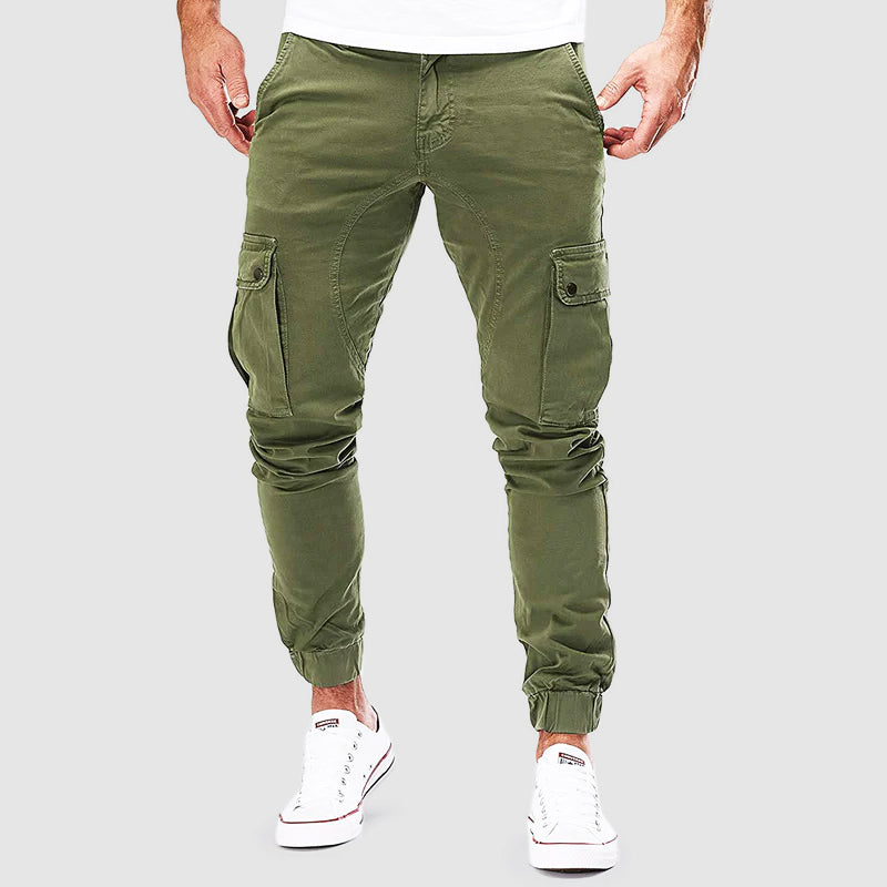 Schmale Herren Cargo Chino Hosen