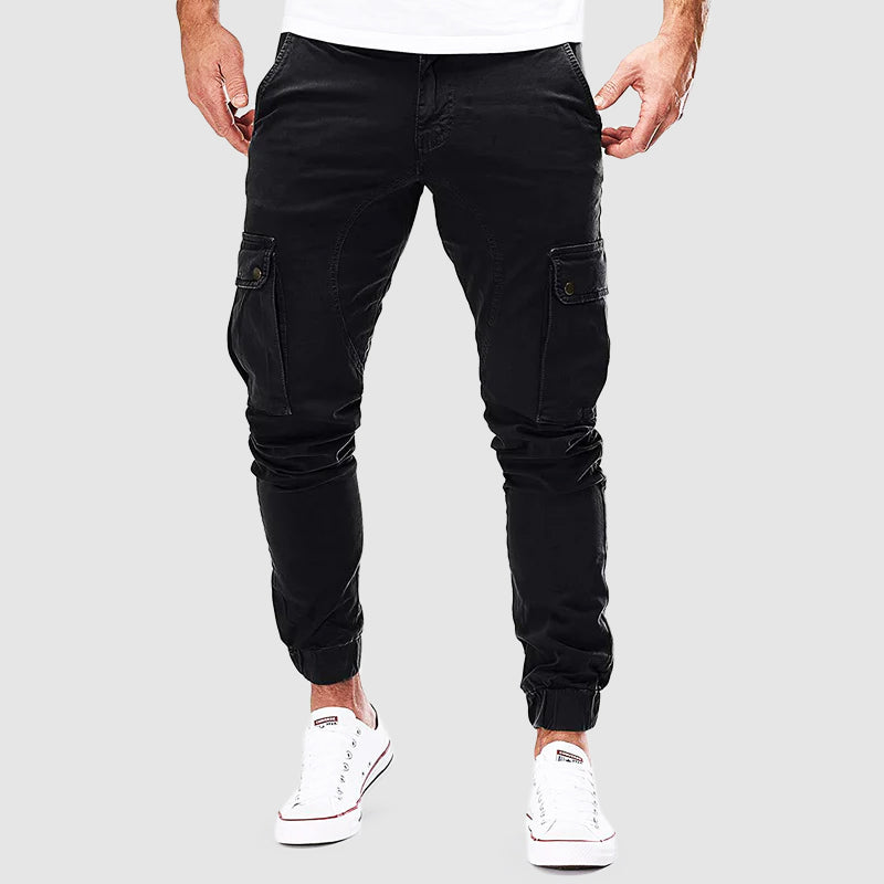 Schmale Herren Cargo Chino Hosen