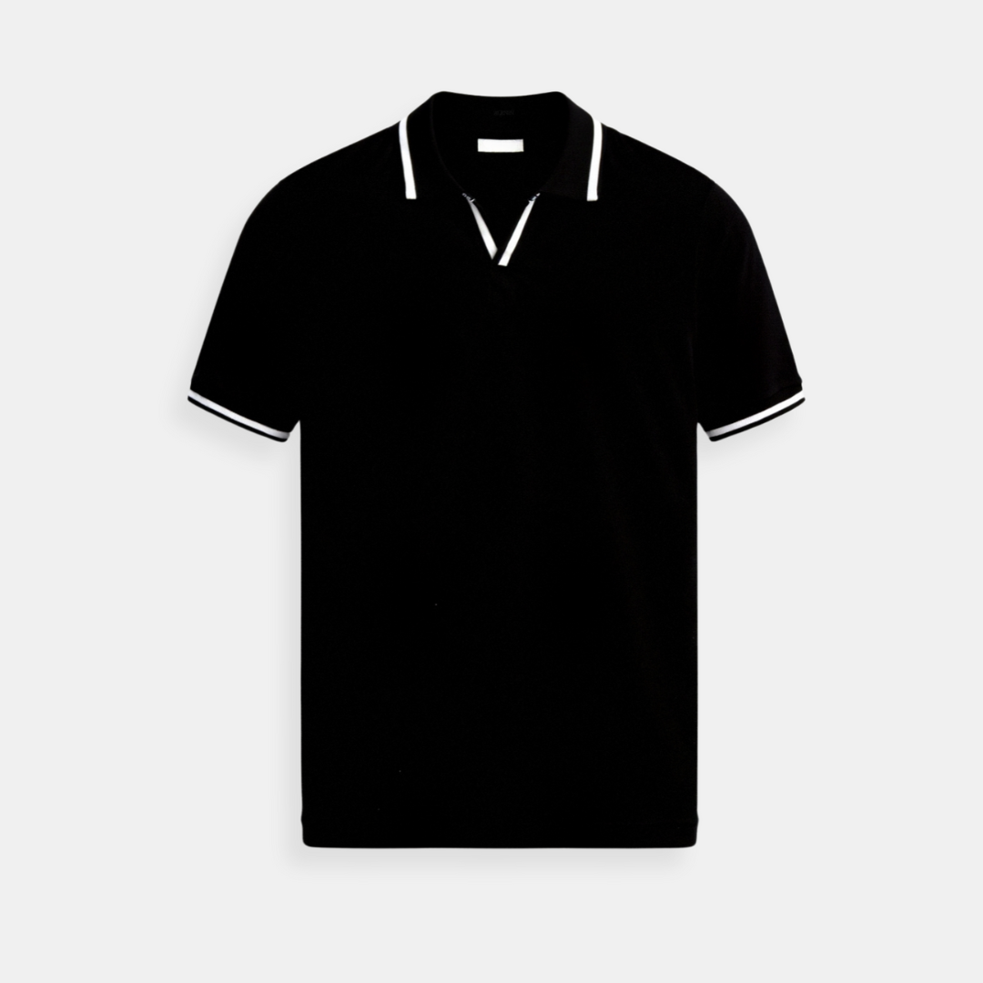 Herren Slim Fit Poloshirt mit Kontrastkragen