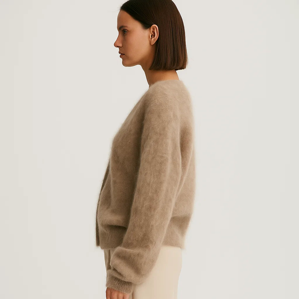 Oversized Strick-Cardigan mit Knopfleiste