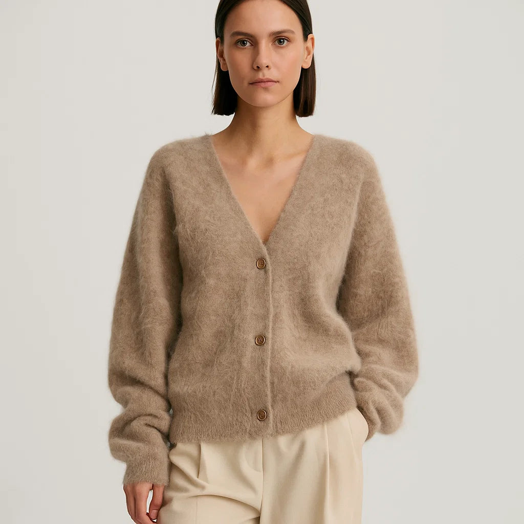 Oversized Strick-Cardigan mit Knopfleiste