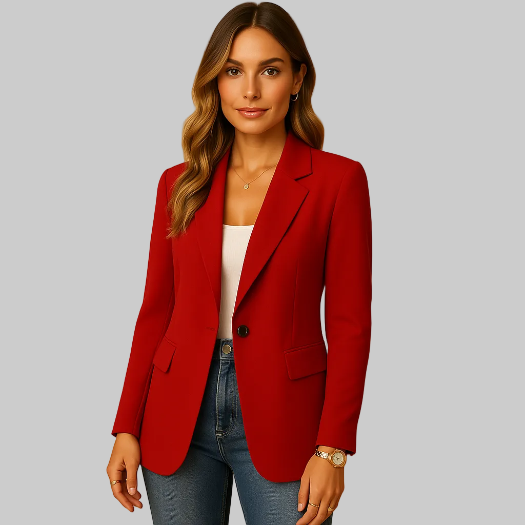 Damen Taillierter Blazer mit Stretch und Einreiher