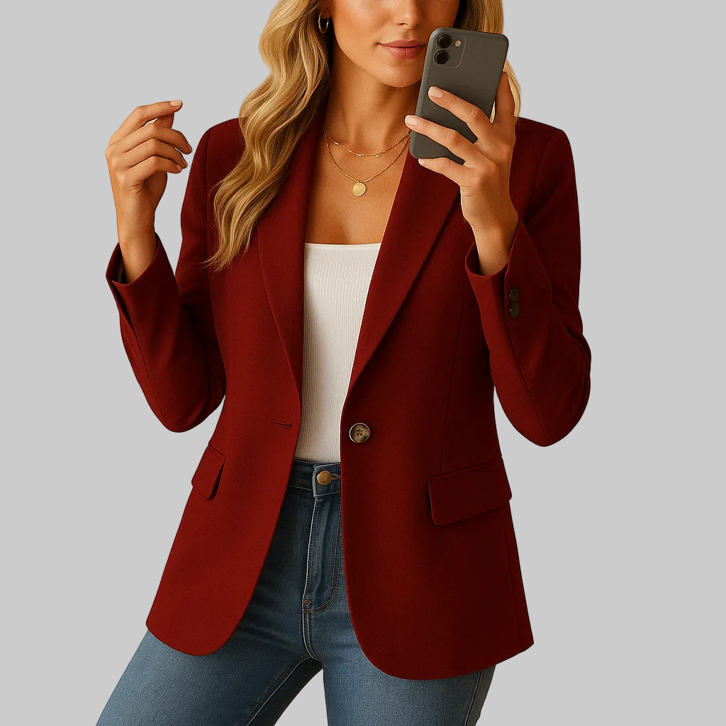 Damen Taillierter Blazer mit Stretch und Einreiher
