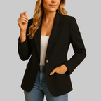 Damen Taillierter Blazer mit Stretch und Einreiher