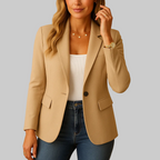 Damen Taillierter Blazer mit Stretch und Einreiher