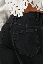 Zadie Barrel Jeans mit weitem Bein und mittlerer Taille