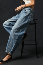Zadie Barrel Jeans mit weitem Bein und mittlerer Taille