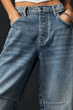Zadie Barrel Jeans mit weitem Bein und mittlerer Taille