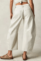 Zadie Barrel Jeans mit weitem Bein und mittlerer Taille