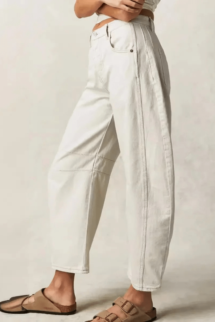 Zadie Barrel Jeans mit weitem Bein und mittlerer Taille