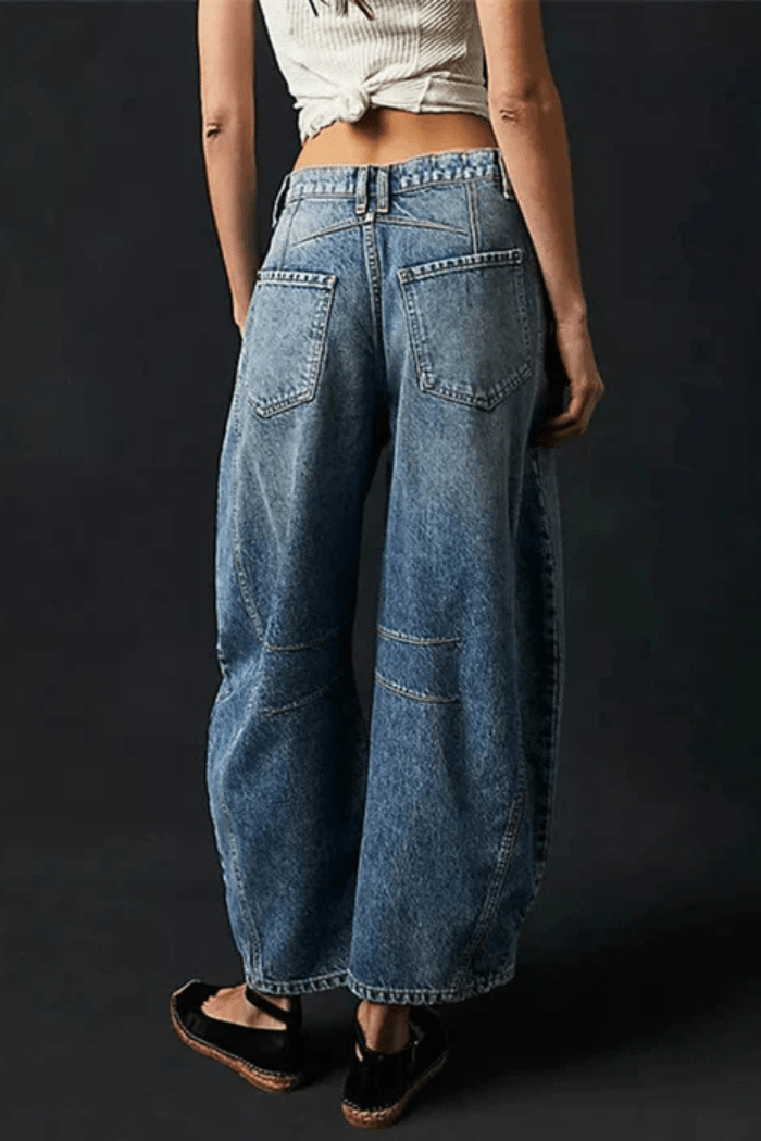 Zadie Barrel Jeans mit weitem Bein und mittlerer Taille