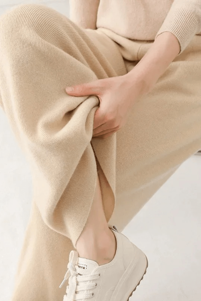 Hochgeschnittene Cashmere-Hosen für Frauen - Elira
