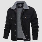 Herren Cordjacke mit Futter im Trucker-Stil