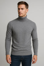 Herren Rollkragenpullover | Zeitloser & Leichter Strickpullover für Alltag & Business | Leon