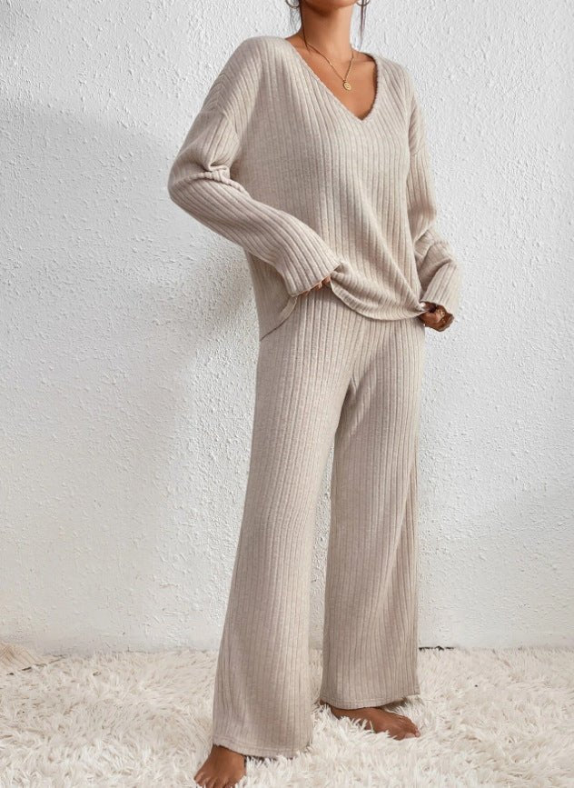 Zweiteiliges Geripptes Lounge Set | Bequem & Stilvoll für Damen | Clara