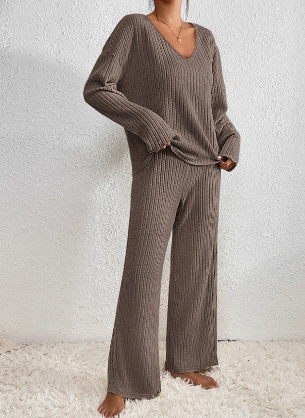 Zweiteiliges Geripptes Lounge Set | Bequem & Stilvoll für Damen | Clara