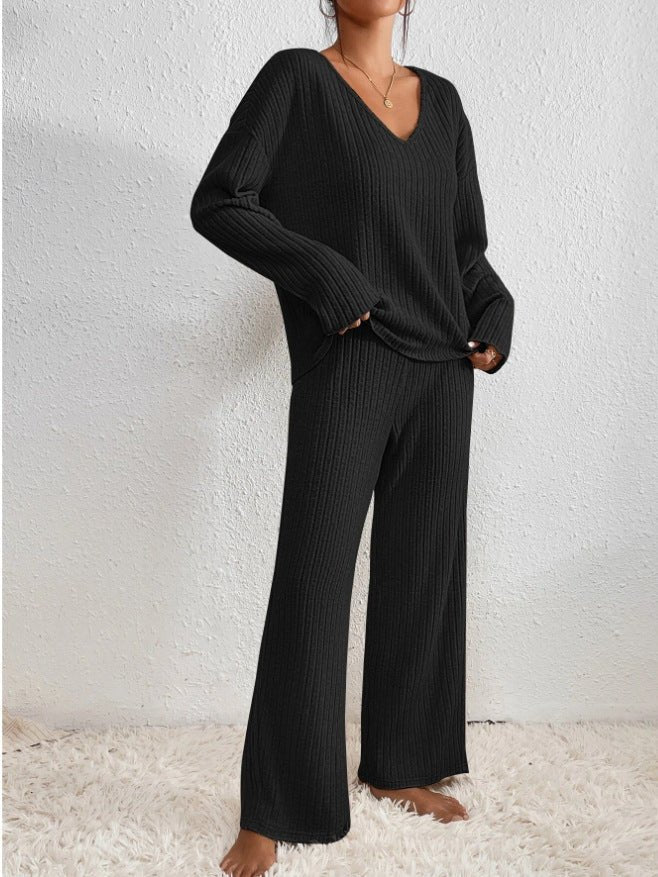 Zweiteiliges Geripptes Lounge Set | Bequem & Stilvoll für Damen | Clara