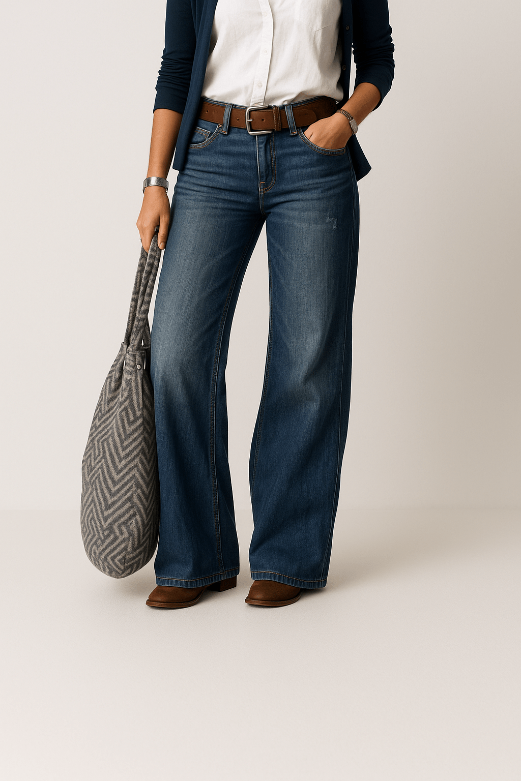 Mia Damen Wide Leg Jeans