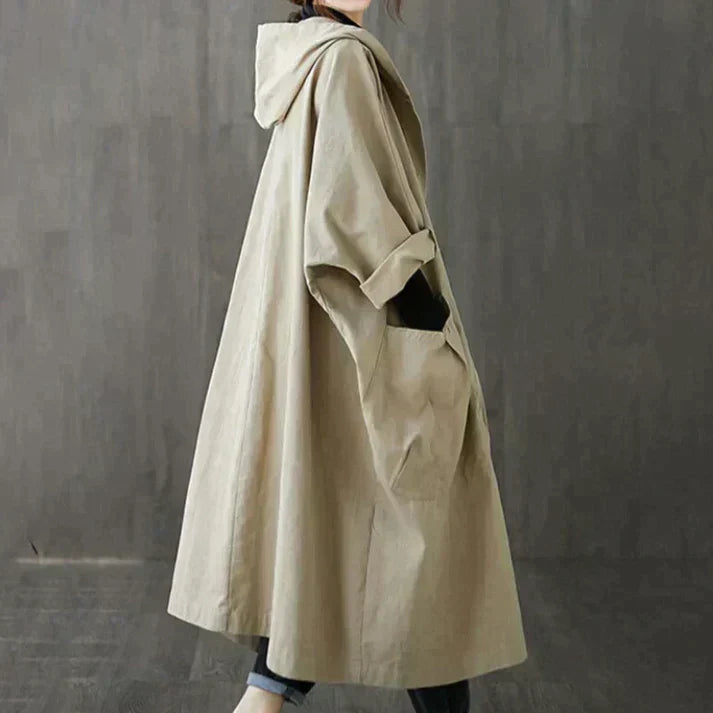 Damen Trenchcoat mit praktischen Eingrifftaschen