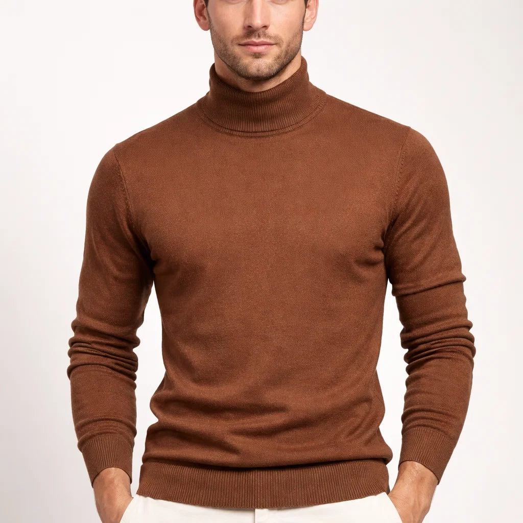 Herren Rollkragenpullover | Zeitloser & Leichter Strickpullover für Alltag & Business | Leon
