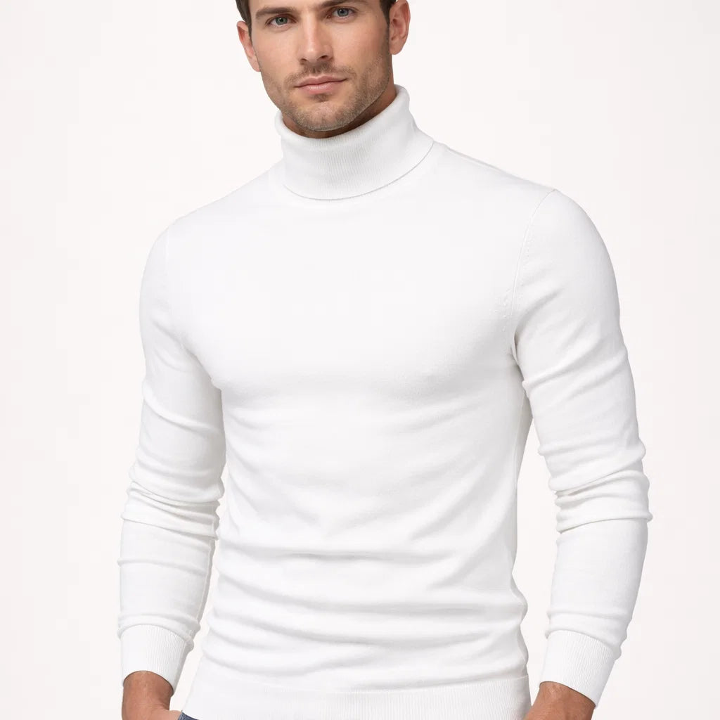 Herren Rollkragenpullover | Zeitloser & Leichter Strickpullover für Alltag & Business | Leon