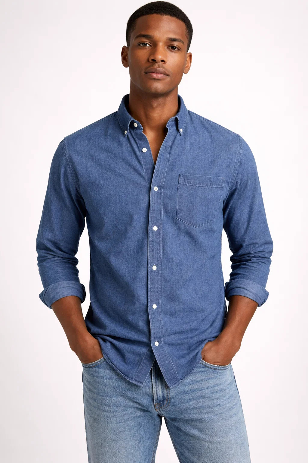 Herren Langarmhemd | Klassisches Baumwollhemd im Business- & Freizeitstil