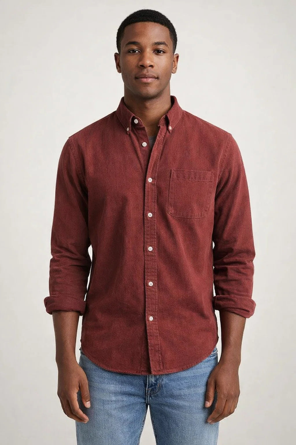 Herren Langarmhemd | Klassisches Baumwollhemd im Business- & Freizeitstil