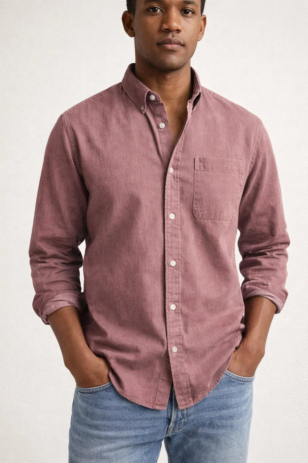 Herren Langarmhemd | Klassisches Baumwollhemd im Business- & Freizeitstil