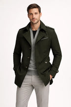 Klassischer Herren-Trenchcoat mit Umlegekragen