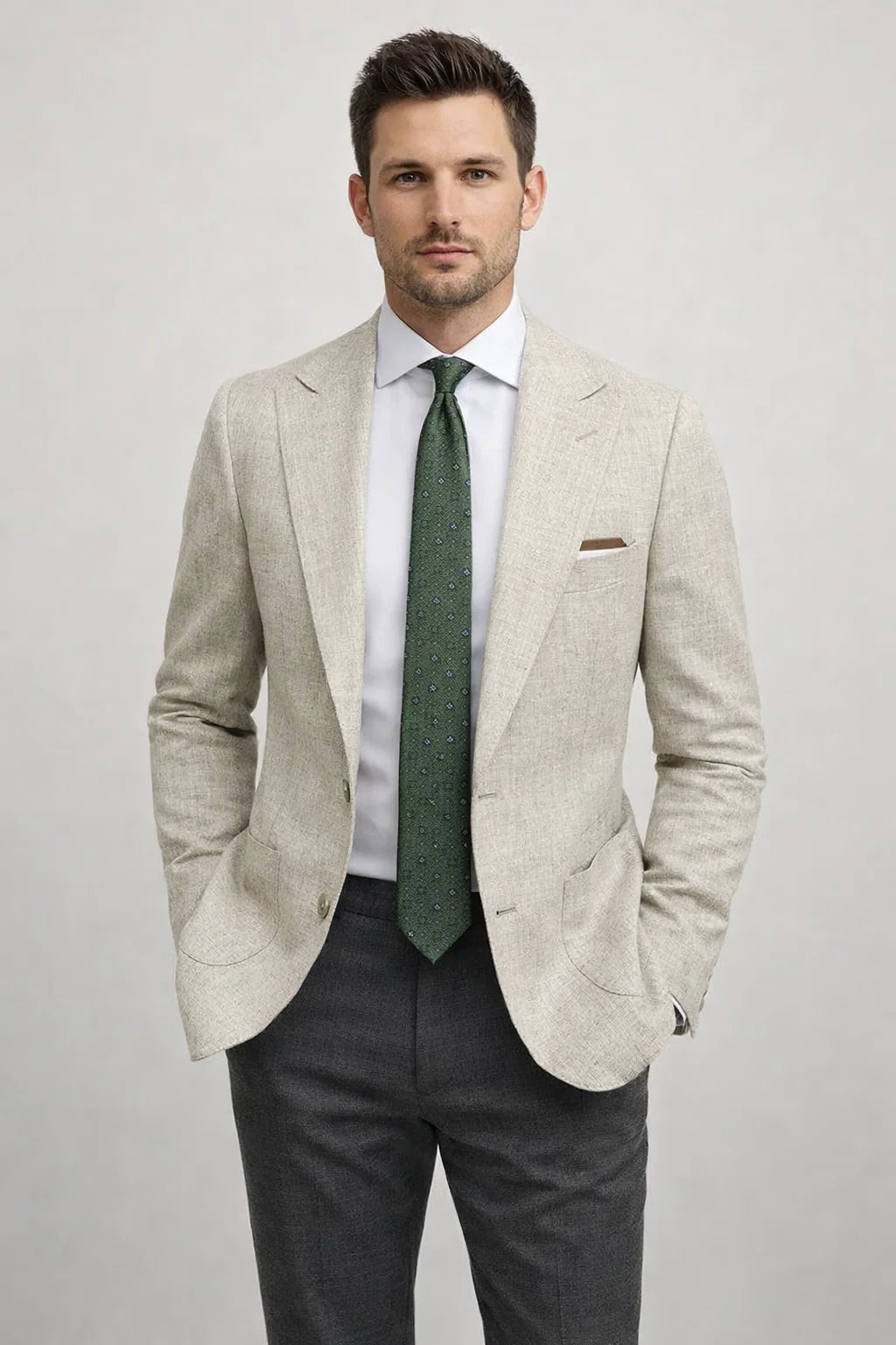 Herren Blazer im Slim Fit mit leichtem Strukturstoff