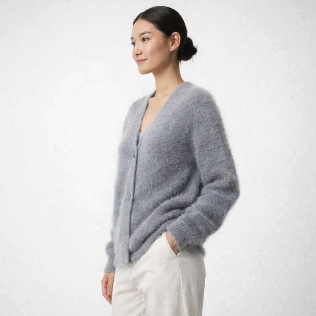 Oversized Strick-Cardigan mit Knopfleiste