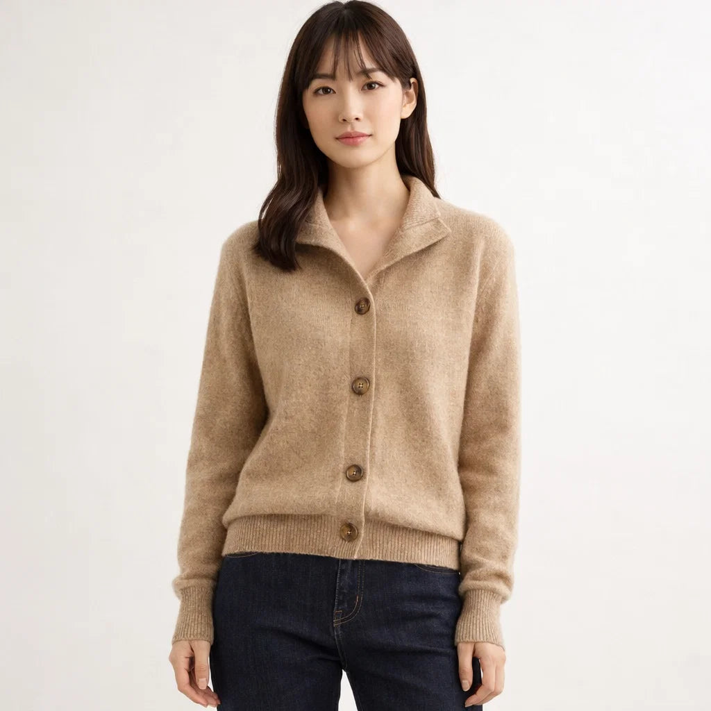 Strickcardigan mit asymmetrischer Knopfleiste | Damen