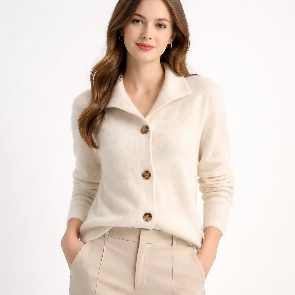 Strickcardigan mit asymmetrischer Knopfleiste | Damen