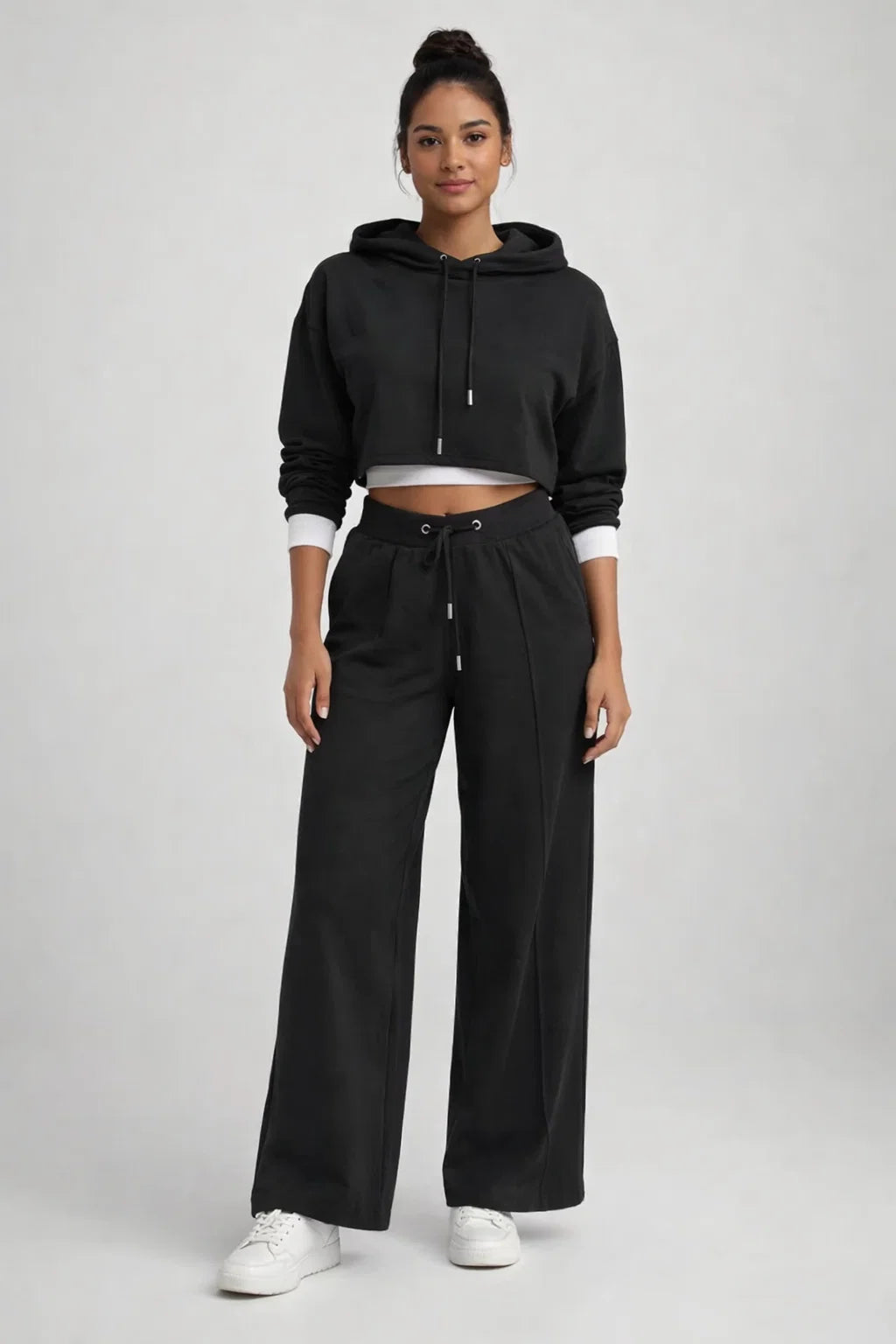 Damen Hoodie-Set mit weitem Bein | Loungewear